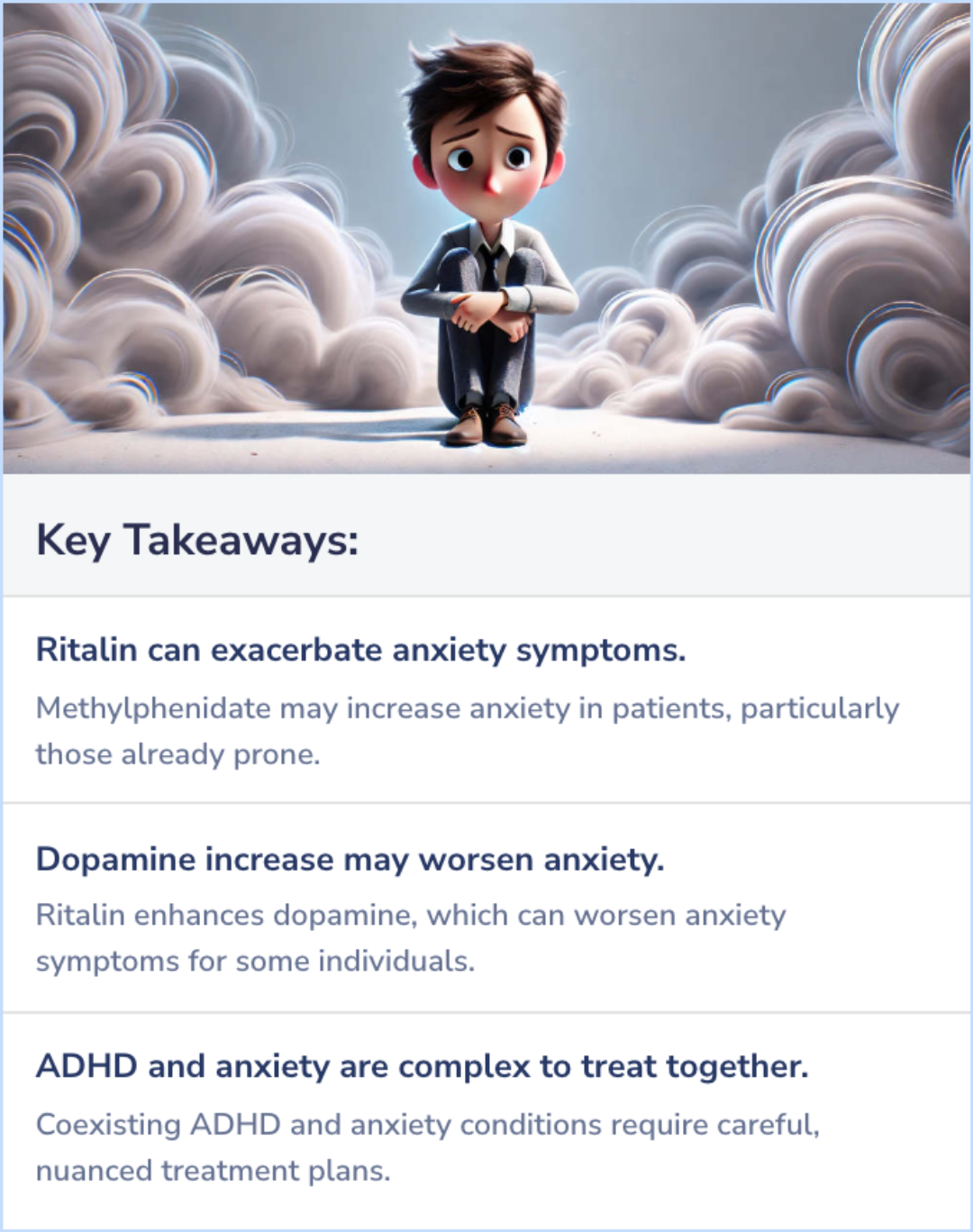 Key Takeaways for Why does Ritalin make anxiety worse?