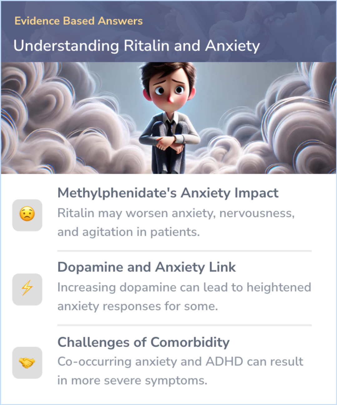 An infographic on Why does Ritalin make anxiety worse?