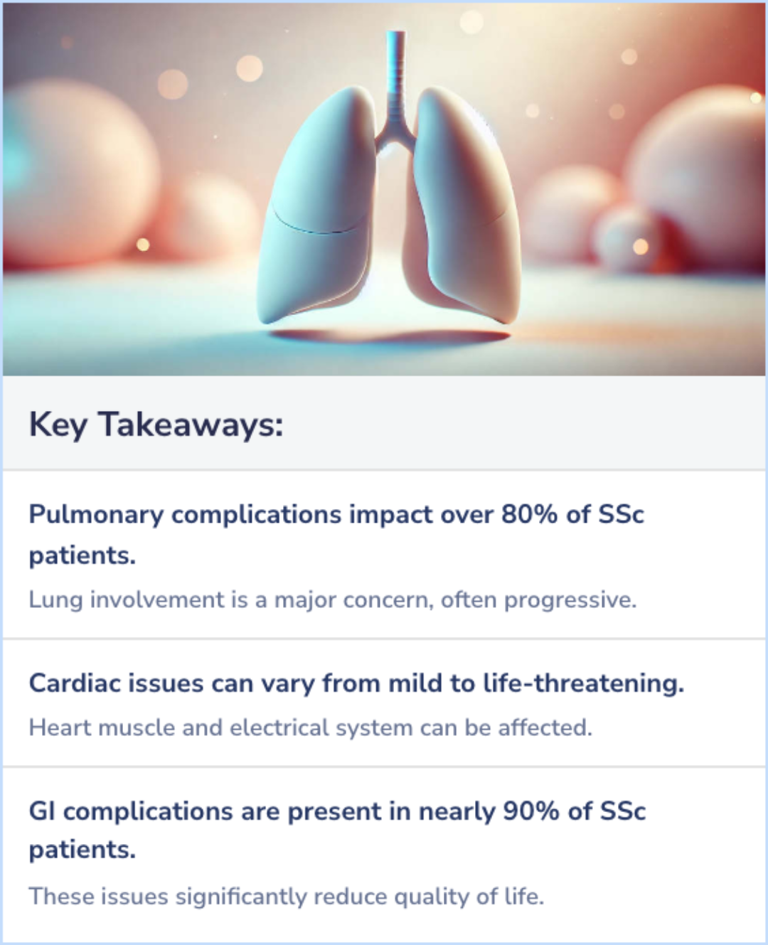Key Takeaways for Scleroderma: Organ Impact Overview