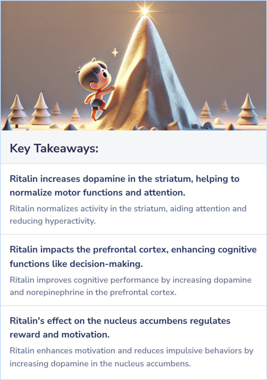Key Takeaways for Which parts of the brain does Ritalin affect?