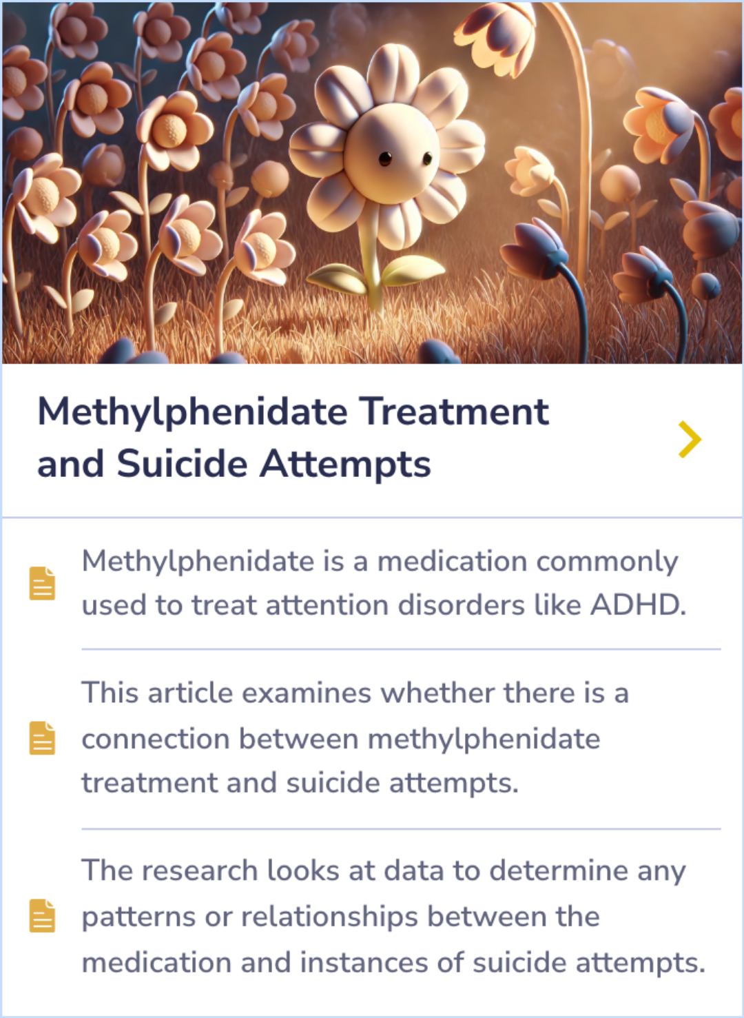 Summary Card highlighting effects of amphetamines on mental health, emphasizing diverse impacts like psychosis and depression.