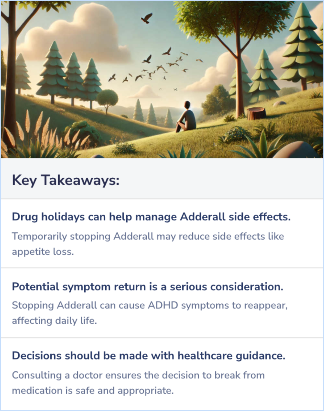 Key Takeaways for Can I skip Adderall on the weekend?