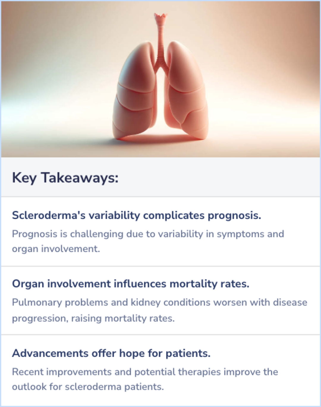 Key Takeaways for Scleroderma Prognosis