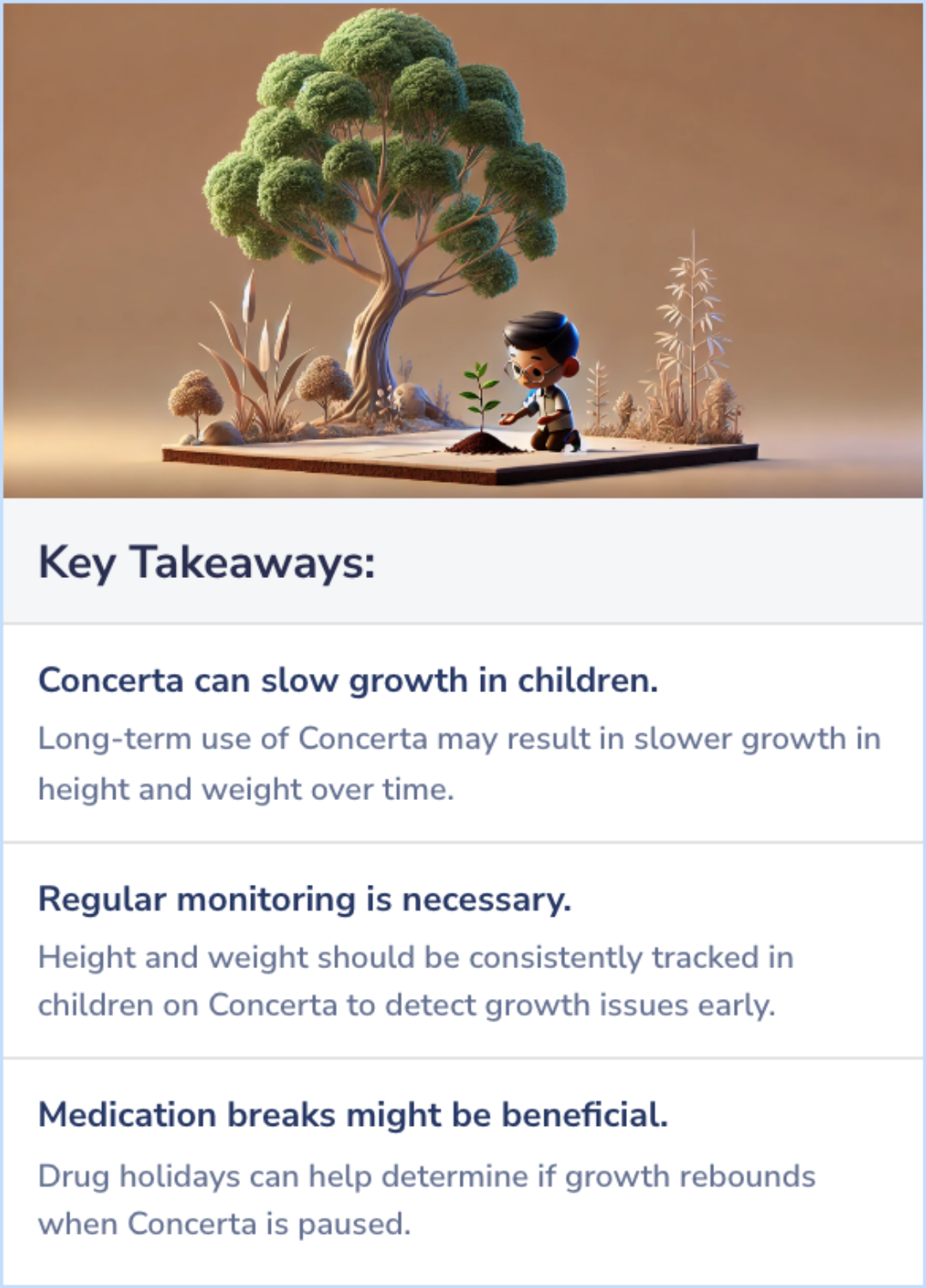 Key Takeaways for Does Concerta Affect Growth?