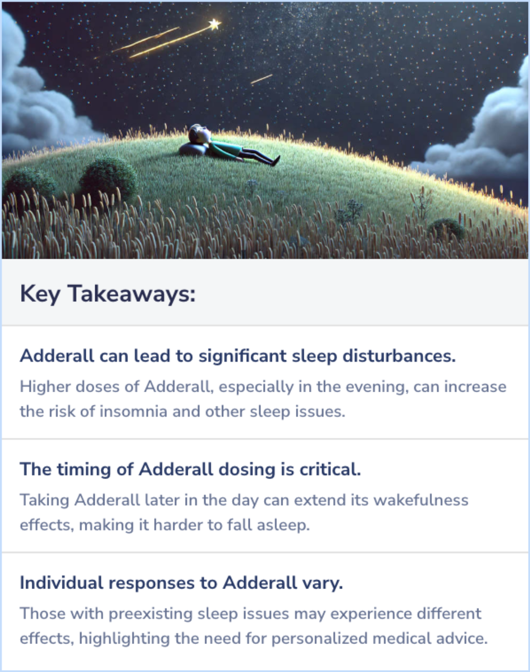 Key Takeaways for How Does Adderall Affect Sleep?